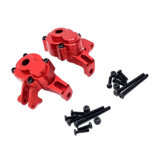 BritBolt Metall -Front -Lenk -Cup -Upgrade -Teile für RC -Kletterautos kompatibel mit YK4102 YK4103 YK4082 Fernbedienungsfahrzeuge Ersatzzubehör(Red) von BritBolt
