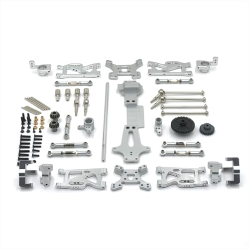 BritBolt Metall -RC -Auto -Upgrade -Teile Suspension Arm Set kompatibel mit 144001 144010 144002 Fernbedienungsfahrzeugzubehör(Argent) von BritBolt