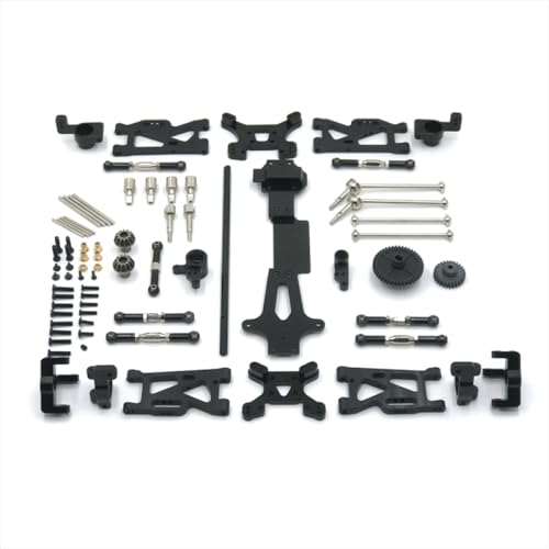 BritBolt Metall -RC -Auto -Upgrade -Teile Suspension Arm Set kompatibel mit 144001 144010 144002 Fernbedienungsfahrzeugzubehör(Black) von BritBolt