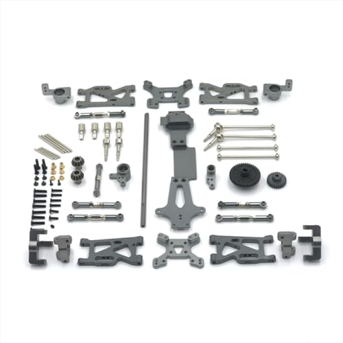 BritBolt Metall -RC -Auto -Upgrade -Teile Suspension Arm Set kompatibel mit 144001 144010 144002 Fernbedienungsfahrzeugzubehör(Gris foncé) von BritBolt
