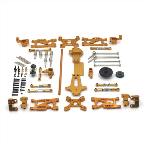BritBolt Metall -RC -Auto -Upgrade -Teile Suspension Arm Set kompatibel mit 144001 144010 144002 Fernbedienungsfahrzeugzubehör(Yellow) von BritBolt