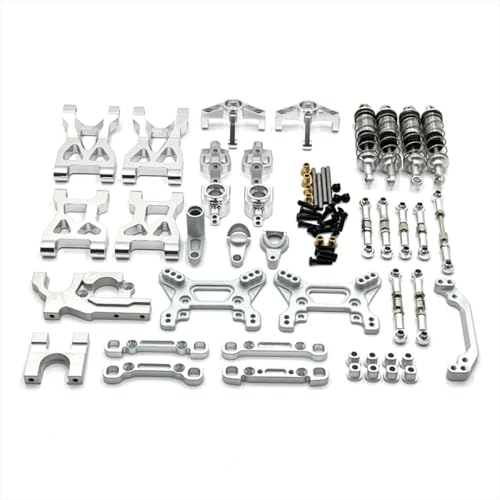 BritBolt Metall -Schwung Arm Pull Rod Lenering Cup Upgrade -Kit für 1/10 Skala RC -Autos kompatibel mit 104072 Modell Fernbedienung Fahrzeugteile(Silver) von BritBolt