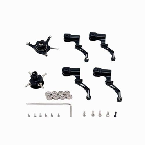 BritBolt Metall -Spiralflügel -Kopf -Clip -Upgrade für RC -Flugzeugteile kompatibel mit K124 K170 Fernbedienung Hubschrauberzubehör(Black) von BritBolt