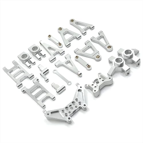 BritBolt Metall -Swing -Arm und Lenkungsbecher -Upgrade Set für 1/14 RC -Autos mit MJX14301 14302 Modelle Meijiaxin Fernbedienungspfussteile kompatibel(Silver) von BritBolt