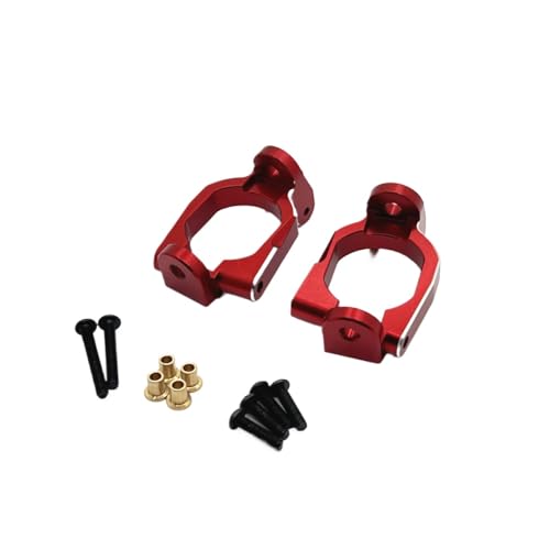 BritBolt Metall-Upgrade Front C-Seat-Set für 1/10 Skala Fernbedienungsauto, kompatibel mit 10208 Little Modellersatzteilen(Red) von BritBolt
