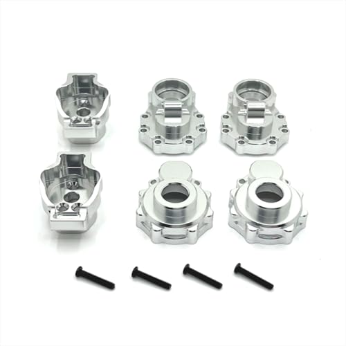 BritBolt Metall -Upgrade Heckbrückenbecher für RC -Auto kompatibel mit Modellen von FS 1/8 Skala wie Tankhaie und Thunder Fernbedienungsfahrzeuge Ersatzteile Teile(Silver) von BritBolt