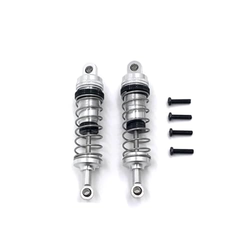BritBolt Metall -Upgrade Hydraulischer Stoßdämpfer RC -Autoteile kompatibel mit 144010 144001 02 124016 17 18 19 Fernbedienungsfahrzeugzubehör(Silver) von BritBolt