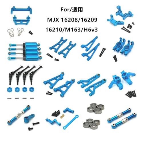 BritBolt Metall -Upgrade -Kit für 1/16 Skala -RC -Cars kompatibel mit Modellen 16208 16209 16210 H6v3 M163 Fernbedienungsteile(Blue) von BritBolt