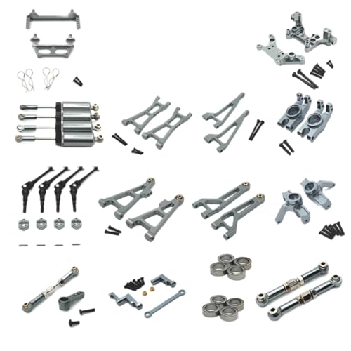 BritBolt Metall -Upgrade -Kit für 1/16 Skala -RC -Cars kompatibel mit Modellen 16208 16209 16210 H6v3 M163 Fernbedienungsteile(Dark Grey) von BritBolt