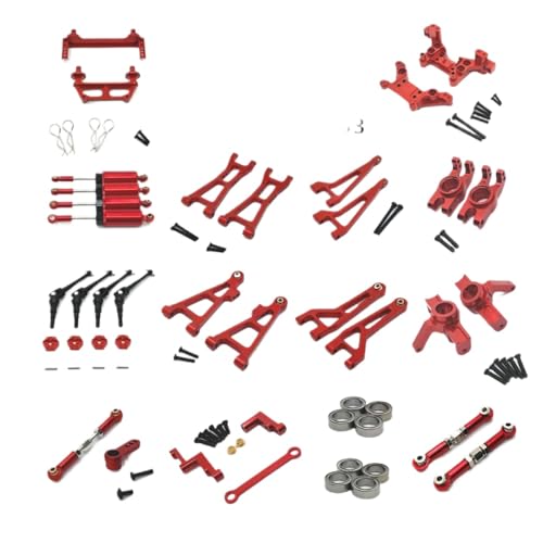BritBolt Metall -Upgrade -Kit für 1/16 Skala -RC -Cars kompatibel mit Modellen 16208 16209 16210 H6v3 M163 Fernbedienungsteile(Red) von BritBolt