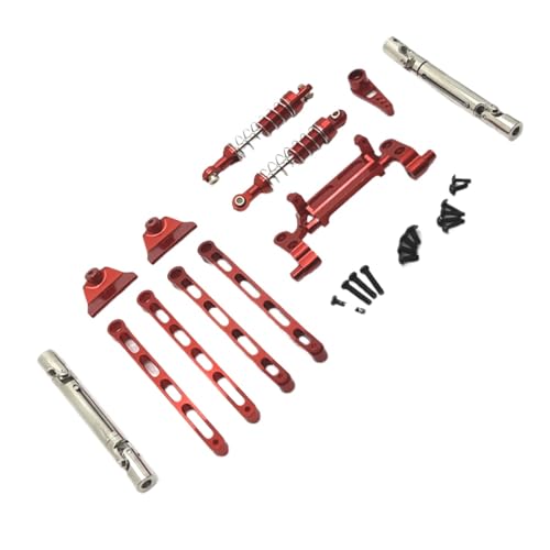 BritBolt Metall -Upgrade -Pull -Stange -Stoßdämpfer für 1/12 Skala RC -Autos kompatibel mit MN1 MN12 MN168 MN82 LC79 MN78 Models Fernbedienungsfahrzeug -Ersatzteile(Red) von BritBolt