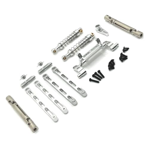 BritBolt Metall -Upgrade -Pull -Stange -Stoßdämpfer für 1/12 Skala RC -Autos kompatibel mit MN1 MN12 MN168 MN82 LC79 MN78 Models Fernbedienungsfahrzeug -Ersatzteile(Silver) von BritBolt