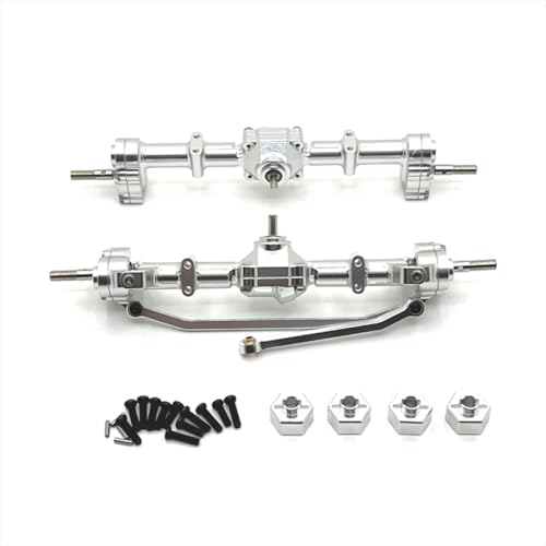 BritBolt Metall -Upgrade RC -Autoteile 12 mm Kuppler vordere Heckrückenbaugruppe mit Mn 1 12 Mn168 Fernbedienungsfahrzeugzubehör kompatibel(Silver) von BritBolt
