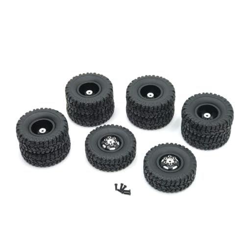 BritBolt Metall -Upgrade RC -Autoteile Sechsradantriebskies -Reifen -Hub -Kompatibel mit B16 B36 FY -Models Fernbedienungsfahrzeugzubehör(Black) von BritBolt