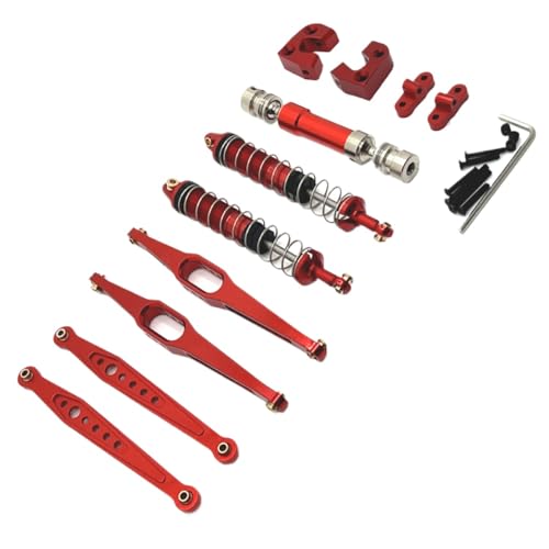 BritBolt Metall -Upgrade -Teile, die für RC -Cars eingestellt sind, kompatibel mit Modellen 124006 12423 12427 12428 12429 Ersatzzubehör(Red) von BritBolt