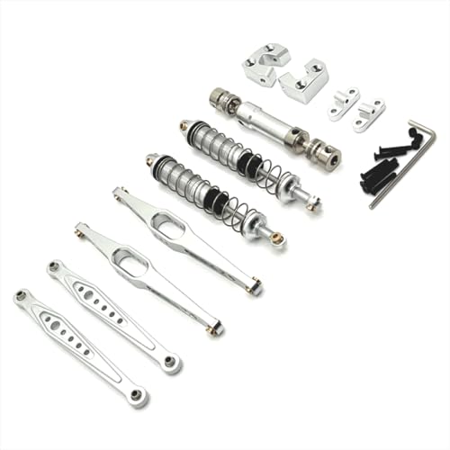BritBolt Metall -Upgrade -Teile, die für RC -Cars eingestellt sind, kompatibel mit Modellen 124006 12423 12427 12428 12429 Ersatzzubehör(Silver) von BritBolt