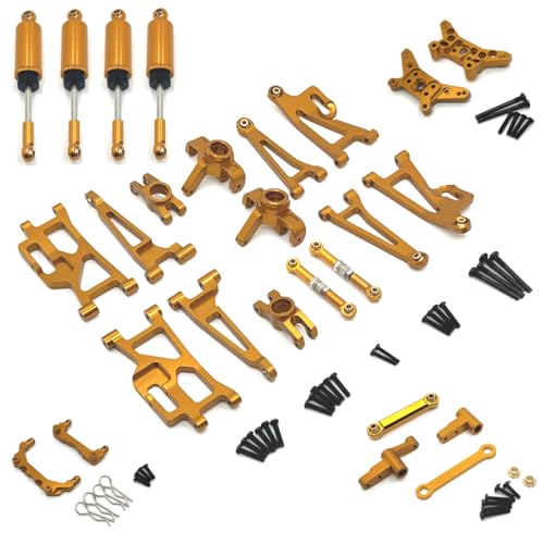 BritBolt Metall -Upgrade -Teile -Kit für 1/14 Skala RC -Cars kompatibel mit 14209 14210 Modellen Ersatz für gefährdete Fernbedienungsauto -Zubehör(Yellow) von BritBolt