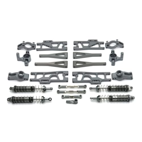 BritBolt Metall-Upgrade-Teile für 1/10 104009 1/12 12402-A 12409 RC-Autos kompatibel mit Fernbedienungsfahrzeugzubehör kompatibel(Dark Grey) von BritBolt