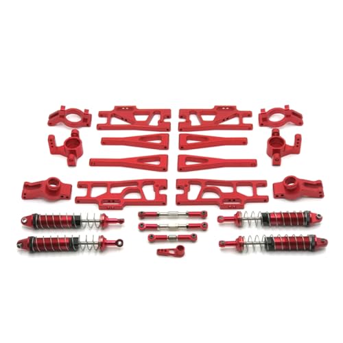 BritBolt Metall-Upgrade-Teile für 1/10 104009 1/12 12402-A 12409 RC-Autos kompatibel mit Fernbedienungsfahrzeugzubehör kompatibel(Red) von BritBolt