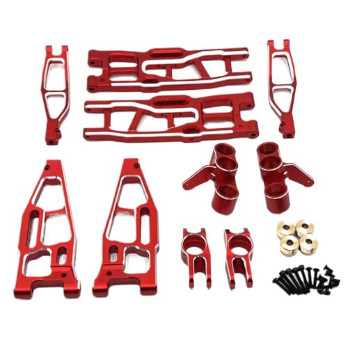 BritBolt Metall -Upgrade -Teile für 1/8 -Skala -RC -Autos, die mit FS Tank Sharks Thunder Fernbedienungsfahrzeugzubehör kompatibel sind(Red) von BritBolt