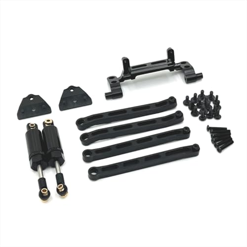 BritBolt Metall -Upgrade -Teile für RC -Autohydraulik -Stoßdämpfer -Set -Ziehstange kompatibel mit Mn 1 12 Mn82 LC79 Fernbedienungsfahrzeugzubehör(Black) von BritBolt