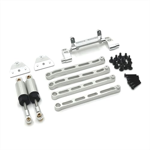 BritBolt Metall -Upgrade -Teile für RC -Autohydraulik -Stoßdämpfer -Set -Ziehstange kompatibel mit Mn 1 12 Mn82 LC79 Fernbedienungsfahrzeugzubehör(Silver) von BritBolt