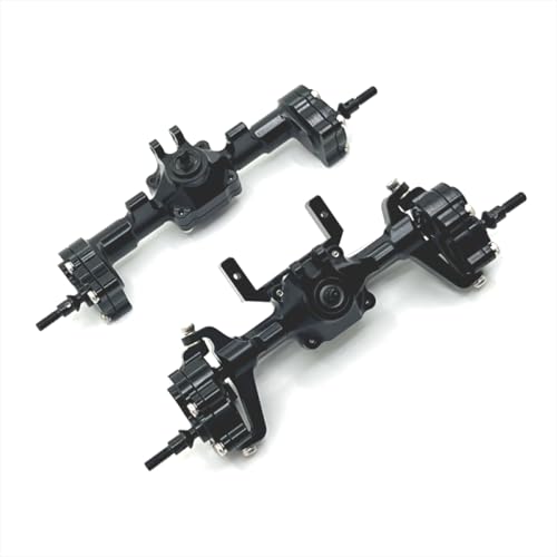 BritBolt Metall -Upgrade -Türbrückenbaugruppe für 1/24 -Skala -Fernbedienungssteuerauto -Teile, die mit FMS XQ FCX18 Crusher K5 -Models vorne und hinten kompatibel sind(Black) von BritBolt