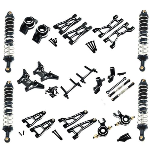 BritBolt Metall-Upgrade- und Modifikationsteile für 1/12 Skala-Fernbedienungsauto mit UD1201 UD1202 UD-12PRO RC-Automodellen kompatibel(Black) von BritBolt
