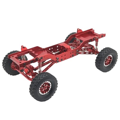 BritBolt Metall -Upgrade vorderen Heckbrückenrahmen -Chassis für 1/12 Skala MN78 kompatibler RC -Autoteile Ersatz -Chassis -Zubehör(Red) von BritBolt