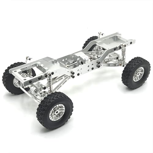 BritBolt Metall -Upgrade vorderen Heckbrückenrahmen -Chassis für 1/12 Skala MN78 kompatibler RC -Autoteile Ersatz -Chassis -Zubehör(Silver) von BritBolt
