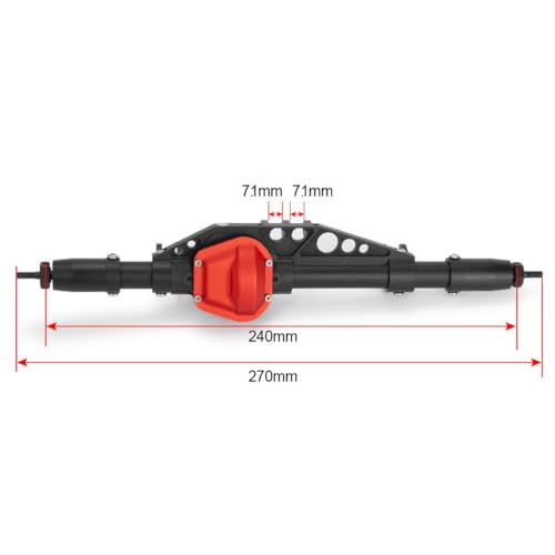 BritBolt Metallachse vordere Mittel hinterher mit Zahnradantriebsantriebsbaugruppe Teile kompatibel, die mit 1 10 -Skala -Wraith -Modellen 90018 90053 90048 RR10 kompatibel sind(Rear Axle) von BritBolt