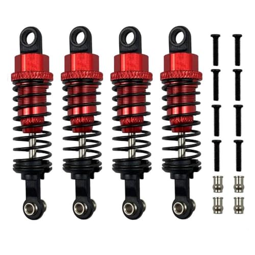 BritBolt Metallöl -Stoßdämpfer Dämpfer für 1 18 RC -Autoteilezubehör kompatibel mit A959 A959 B 184011 A949 A969 A979 K929 Modelle(4pcs Red) von BritBolt
