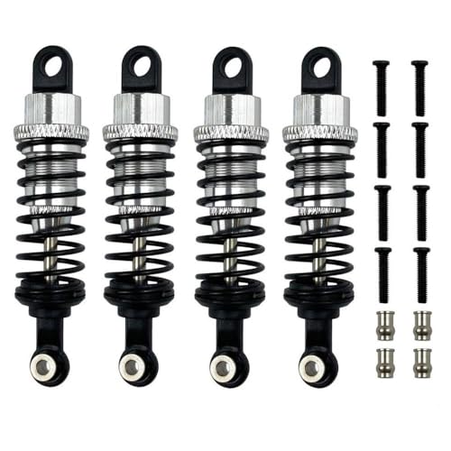 BritBolt Metallöl -Stoßdämpfer Dämpfer für 1 18 RC -Autoteilezubehör kompatibel mit A959 A959 B 184011 A949 A969 A979 K929 Modelle(4pcs Silver) von BritBolt