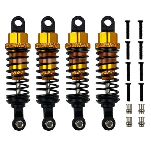 BritBolt Metallöl -Stoßdämpfer Dämpfer für 1 18 RC -Autoteilezubehör kompatibel mit A959 A959 B 184011 A949 A969 A979 K929 Modelle(4pcs Yellow) von BritBolt