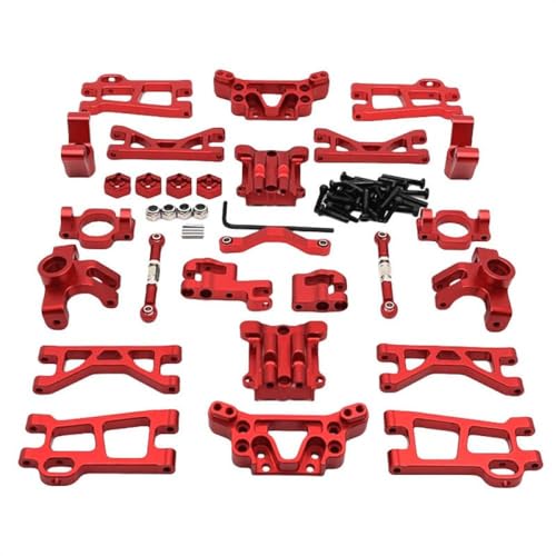 BritBolt Metallschwung Arm ARD Heckbecher Einstellungsaufbau für 1 16 -Skala -RC -Auto kompatibel mit GR M16 -Modellersatzteilen(Red) von BritBolt