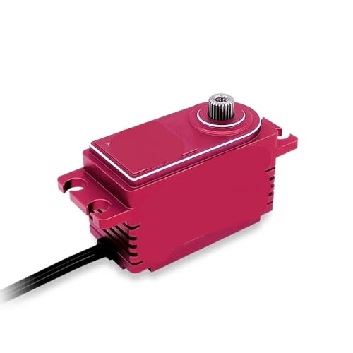 BritBolt PowerHD PGC-D15 25T Kurzer Metallkörper Digitales Servo kompatibel mit 1 10 RC Car Drift Racing Accessoires D5 MSY(Rouge) von BritBolt