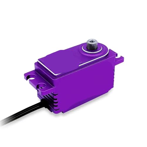 BritBolt PowerHD PGC-D15 25T Kurzer Metallkörper Digitales Servo kompatibel mit 1 10 RC Car Drift Racing Accessoires D5 MSY(Violet) von BritBolt