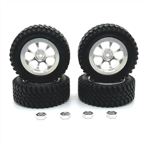 BritBolt RC -Auto -Metall -Upgrade -Teile Rad Hub -Reifen -Kupplungsgerät kompatibel mit Mn 1 12 Mn128 Mn86 G500 Fernbedienungsauto -Zubehör(Argent) von BritBolt