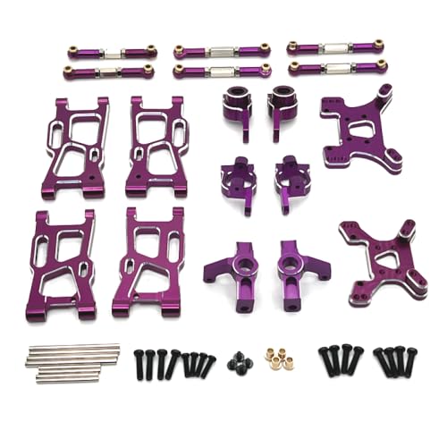 BritBolt RC -Auto -Metall -Upgrade -Teile eingestellt mit 124008 124016 124017 124018 124019 144001 144002 144010 Ersatzzubehör für Riaario RC -Automodelle(Purple) von BritBolt