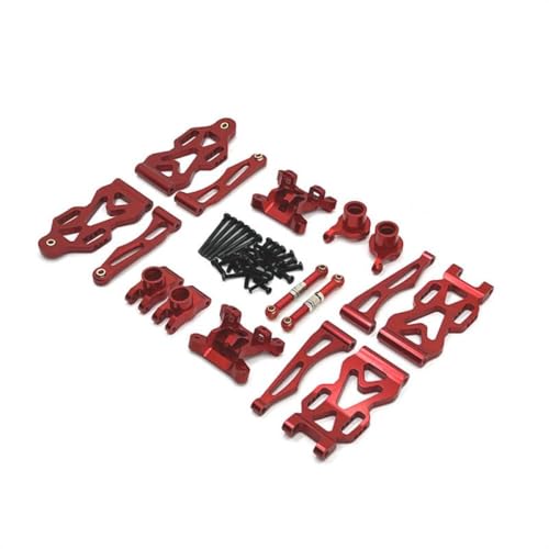 BritBolt RC -Auto -Upgrade -Kit -Metall -Teile -Modifikationssatz mit 1 16 Skala Full Series C8805 Fernbedienungsfahrzeugzubehör kompatibel(Red) von BritBolt