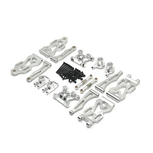BritBolt RC -Auto -Upgrade -Kit -Metall -Teile -Modifikationssatz mit 1 16 Skala Full Series C8805 Fernbedienungsfahrzeugzubehör kompatibel(Silver) von BritBolt