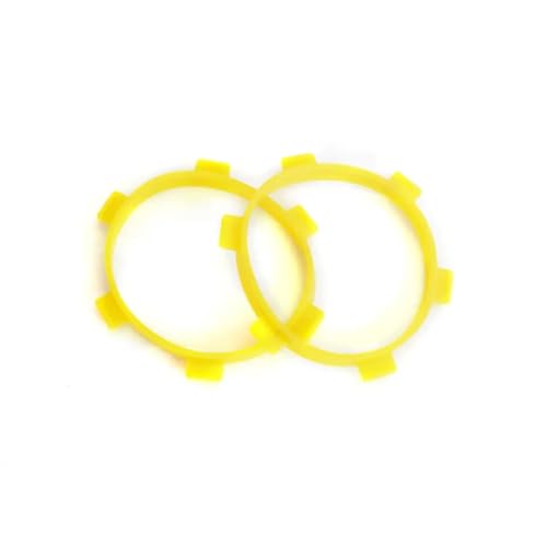 BritBolt RC -Autoreifen 85 -mm -Gummireifen mit Montageklebebändern für 1/8 Buggy und 1/10 Kurzzeitmodellautos kompatibel mit verschiedenen RC -Autoteilen und -werkzeugenzubehör(Yellow 2pcs) von BritBolt