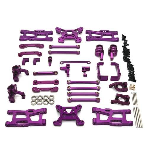 BritBolt RC -Autoteile Lenkbecher -Set mit Spurstange und verbesserter Metallaufhängelarm, kompatibel mit 144016 144018 Fernbedienungsfahrzeugzubehör(Morado) von BritBolt