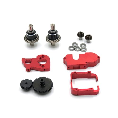 BritBolt RC Car Metal-Upgrade-Teile Eingestellt mit 144010 144002-01 124016 124017 124018 124019 Modelle Ersatzzubehör für Fernbedienungsautos(Red) von BritBolt