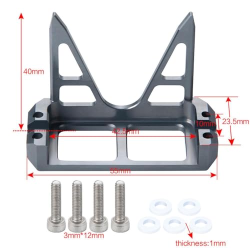 BritBolt RC Car Servo -Rüstung für 1 10 -Skala -Crawler -Modelle, die mit Wraith 90048 und RR10 -Upgrade -Teilen Achsenschutzabdeckung kompatibel sind(Titanium) von BritBolt
