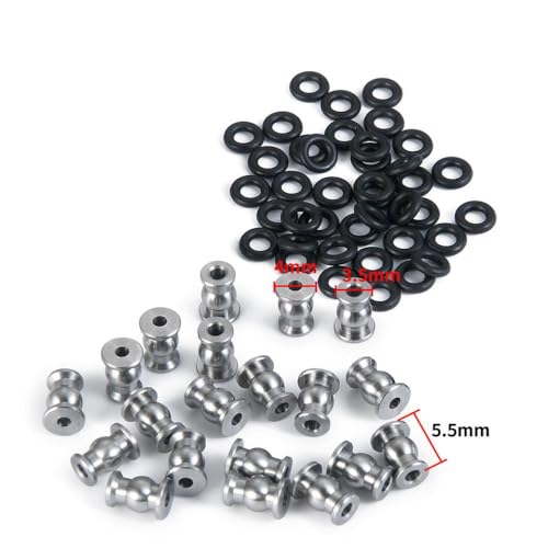BritBolt SCX24 1/24 RC Crawler Car Aluminium Suspension Links Set Rod Upgrade Teile kompatibel mit 1/24 Scale Crawler -Fahrzeugen(Universal Rod End) von BritBolt