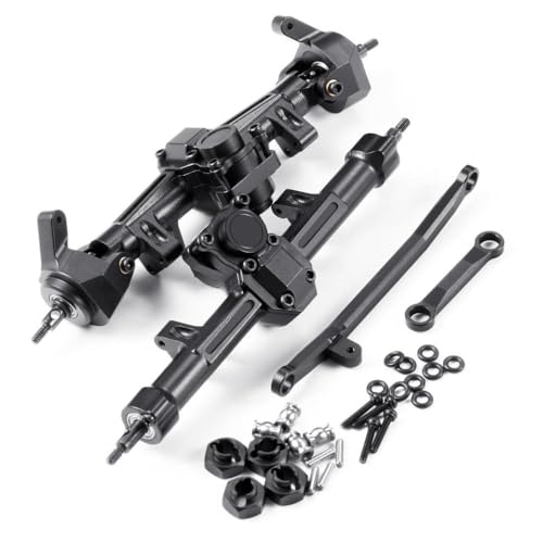 BritBolt SCX24 Compatible Aluminium Front- und Hinterachsen -Teile für 1 24 -Skala -RC -Crawler -Autos(Front Rear Axle) von BritBolt