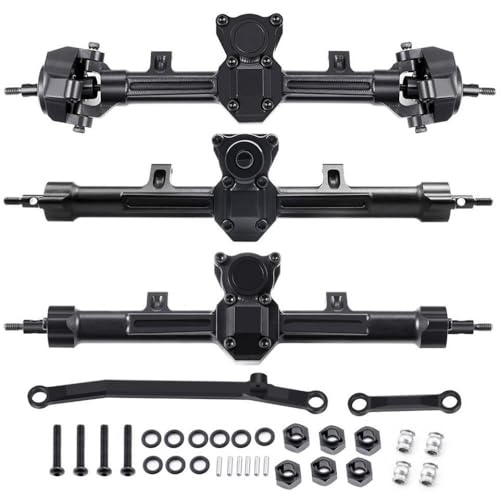 BritBolt SCX24 Compatible Aluminium vorderen Heck -Portalachse mit mittlerer Achse 6x6 Upgrade -Teile für 1 24 RC -Crawler -Autos im Maßstab(Front Middle Rear) von BritBolt