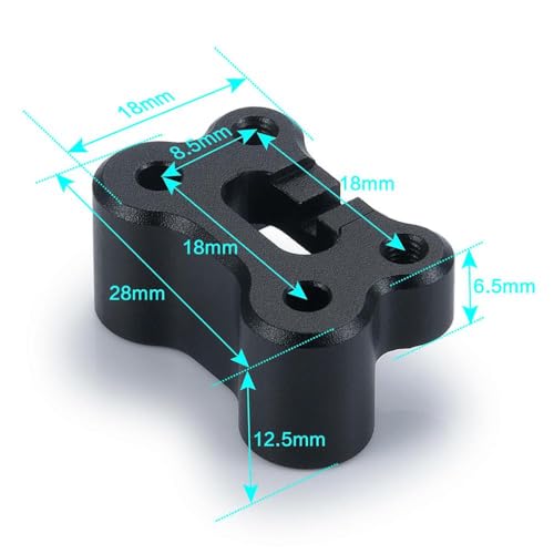 BritBolt Servo -Mount -Halterung für 1 6 Skala RC Crawler kompatibel mit SCX6 AXI05000 Modelllenkung Servo -Aufrüstung Teil Fester Basissitz(Style A) von BritBolt