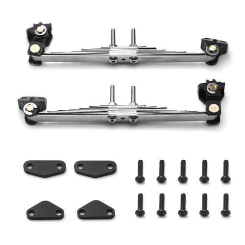 BritBolt Stahlschockdämpfer -Suspension Blattfeder Set mit Hebelböden kompatibel mit 1 14 -Skala RC -Anhängermodell -Autos Aufrühren von Ersatzteilen(B) von BritBolt